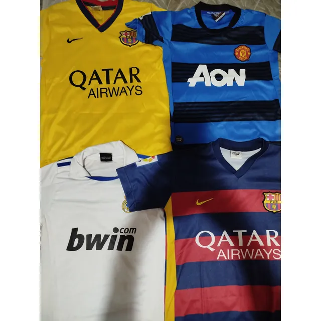 Camisa Franelas Futbol Niños Barcelona Manchester Real Mad