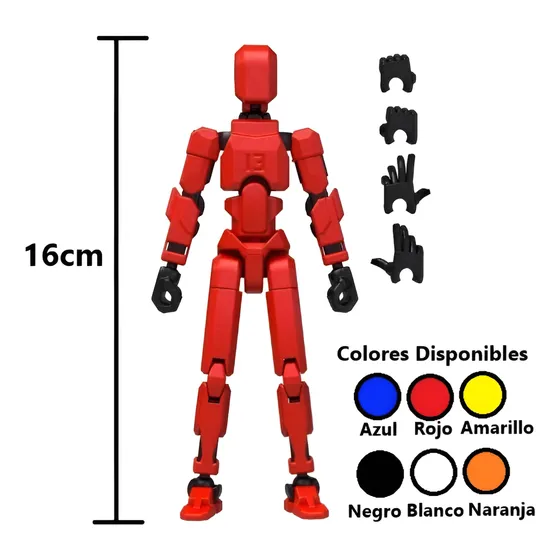 Muñeco Mision13 Dummy13 T13 Super Articulado De 16 Cm