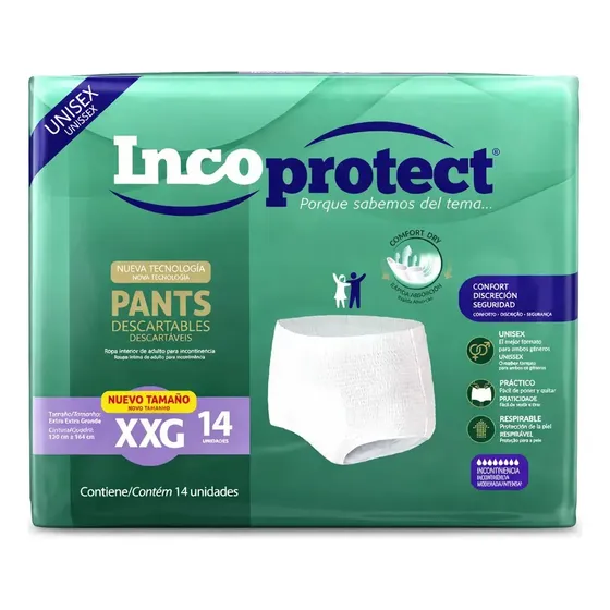 Pañales para adultos Incoprotect Pants XXG XXL x 14 u | Cuotas sin interés