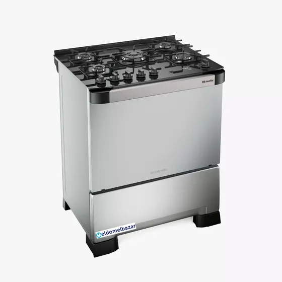Cocina Supegas 5 Hornallas Grill Eléctrico Inox Luz Vetro 