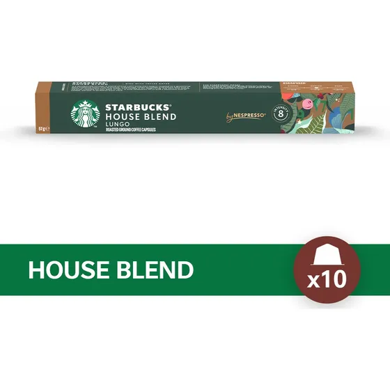 Capsulas Starbucks House Blend Lungo Oficial By Nespresso 10 Unidades