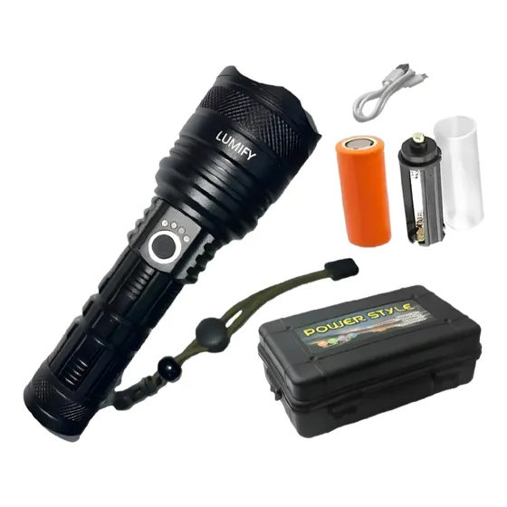 Línterna Lumify Power Style  Batería 6800 M.a _recarga Usb.