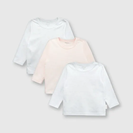 Camiseta 3 Pack De Bebé Niña Rosa Colloky Cmga0230