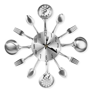 14 Reloj De Pared Con Cubiertos De Cocina Con Tenedores Y 14 Reloj De Pared Con Cubiertos De Cocina Con Tenedores Y