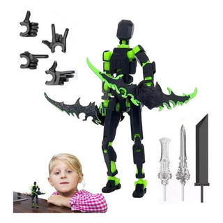 Novo J Lucky T13 Action Figure 3d, Robô Articulado Novo J Lucky T13 Action Figure 3d, Robô Articulado