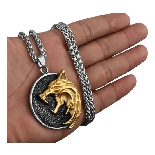 Collar Lobo Gold The Witcher Gerat De Rivia