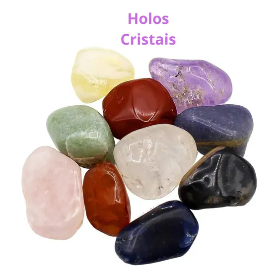Kit De 10 Pedras Mistas Cristais Naturais M Conjunto Mix + e-Book Guia definitivo para Limpar, Energizar e Despertar seus cristais