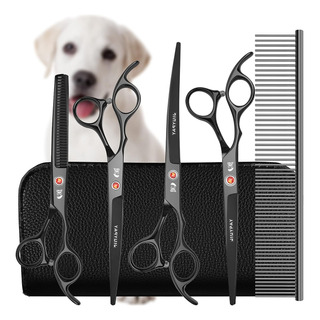 7pk Tijeras Y Peine Para El Cuidado De Animales De 7 Pulgada 7pk Tijeras Y Peine Para El Cuidado De Animales De 7 Pulgada
