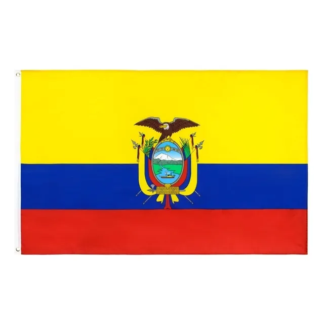 Bandeira Equador Oficial  90 Cm X 150cm C/ Anilha P/ Mastro