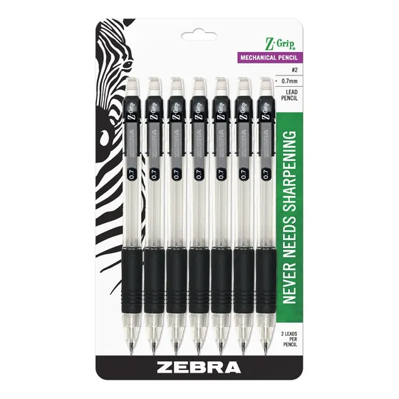 Lápiz Mecánico Zebra Pen Z-grip 0,7 Mm Hb #2 Graphite 7-pa