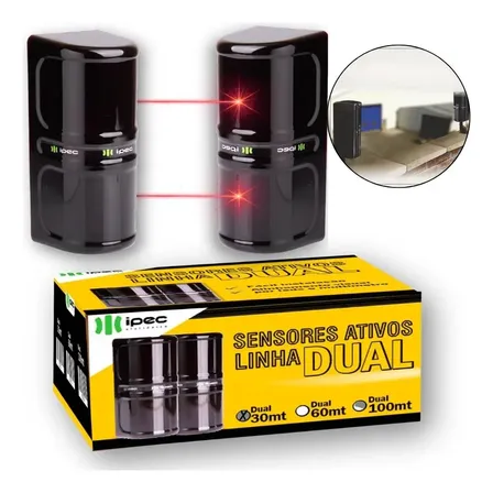 Sensor De Barreira Ativo Ipec Infra Feixe Duplo Dual 30