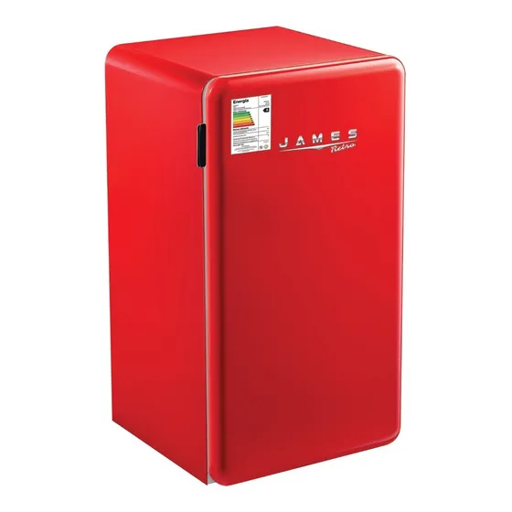 Frigobar James Rj 90 M Rojo Linea Retro 93 Lts Albion