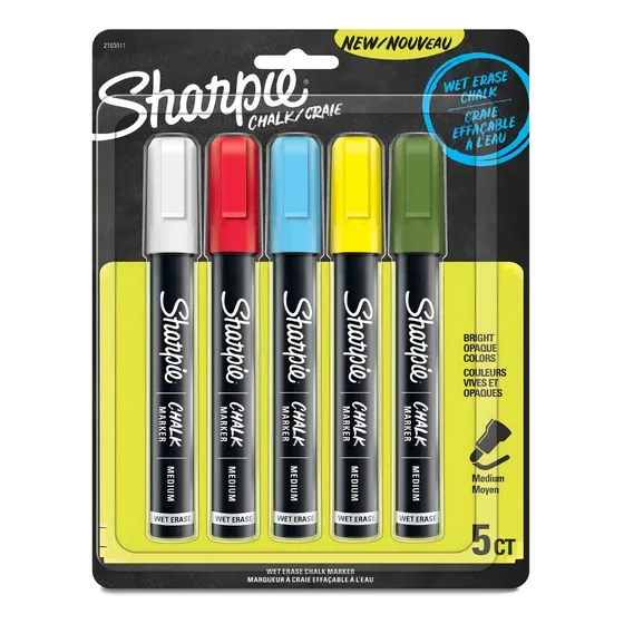 Sharpie Marcador Gis Liquido Borrable Chalk 5 Colores