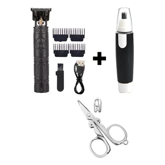 Maquina Afeitar Trimmer Depilador Vellos Nariz Tijera Bigote