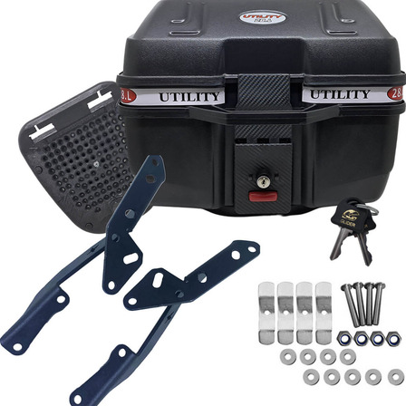Kit Bagageiro + Bau 28 L Xtz 250 Lander 2019 Em Diante Kit Bagageiro + Bau 28 L Xtz 250 Lander 2019 Em Diante