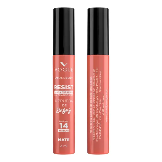 Labial Liquido Mate Vogue Resist Tono Elegante