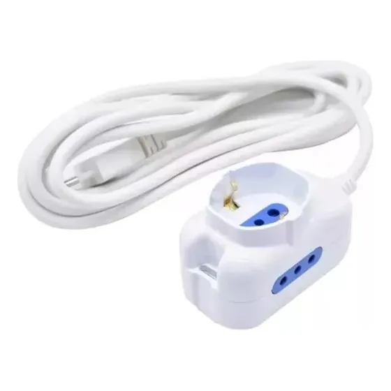 Alargue Zapatilla 1 Schuko + 2 De 3 En Linea 5 Metros Mts 5m
