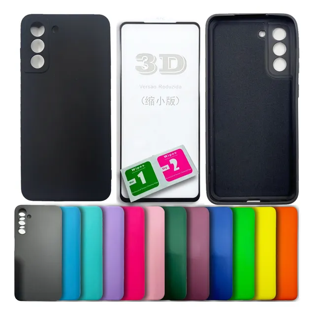 Película 3d + Capa Silicone Anti Impacto Para S20fe S21fe