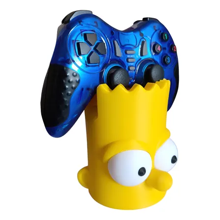 Soporte Para Control Xbox Ps4 Ps5 Bart Simpson Amarillo