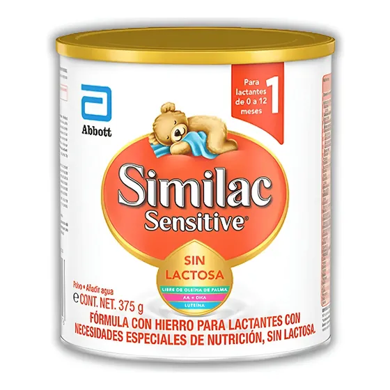 Abbott Similac Sensitive Sin Lactosa 375g | Cuotas sin interés
