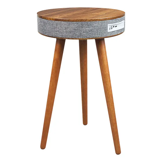 Mesa Arrime Madera Parlante Carga Cel Inal Bluetooth Usb Aux