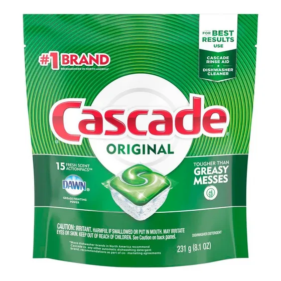Cascade Original Actionpac Detergente Para Lavavajillas X 15