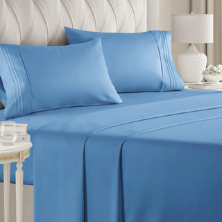 Sabanas Tamaño Queen Microfibra Suave Color Azul Mezclilla Sabanas Tamaño Queen Microfibra Suave Color Azul Mezclilla