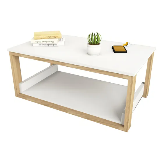 Mesa Ratona Escandinava Living Melamina Color Olmo Everest
