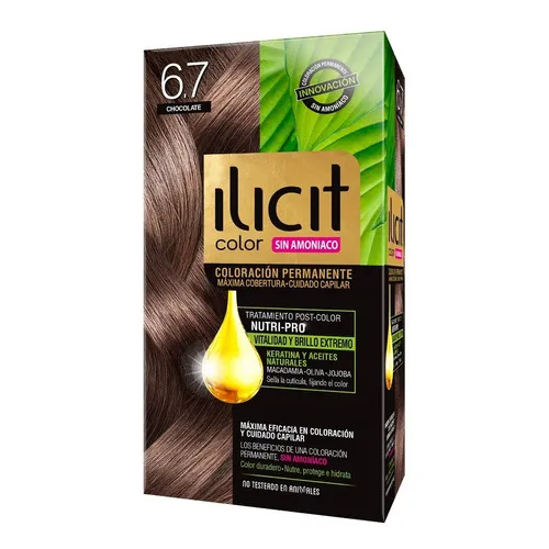  Tintura Ilicit Sin Amoniaco Carta Completa Tono 67 chocolate