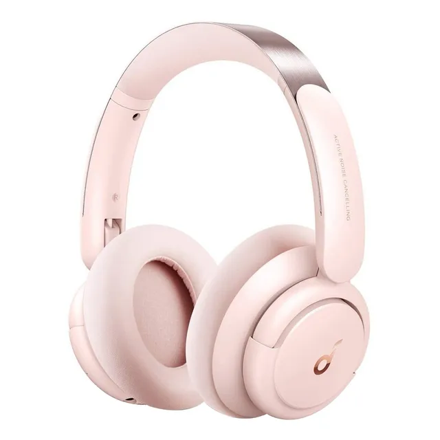 Auriculares Diadema Gamer Soundcore Q30 Cancelación Híbrida De Ruido Activa Sonido Hi-res 40h Autonomía Modos Multifunción,Almohadillas Suaves Carga Rápida Color Rosa Sakura