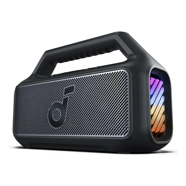 Bocina Bluetooth Soundcore Boom 2 80W con Subwoofer BassUp 2 24H Reproducción IPX7 Flotante Party Speaker Inalámbrico Negro