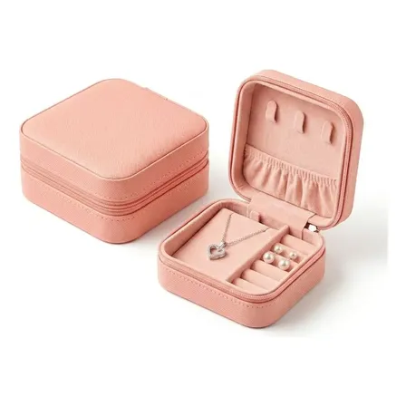 Kit 10 Mini Porta Jóias Viagem Maleta Caixa Zíper Atacado