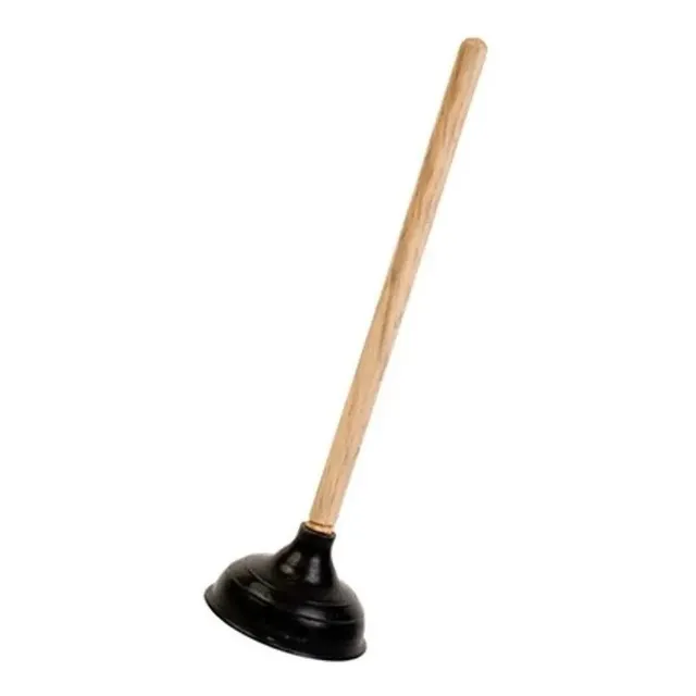 Sopapa De Goma Con Palo Madera Baño Destapador Largo Caño