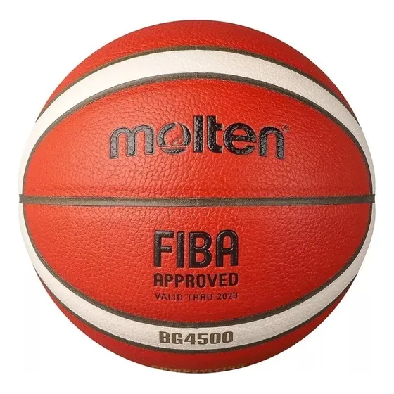 Balon De Basquetbol Molten Cuero Compuest Bg4500 Basketball Color Naranja claro