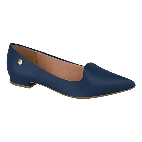 Sapatilha Social Vizzano Bico Fino Azul Marinho Básica Moda