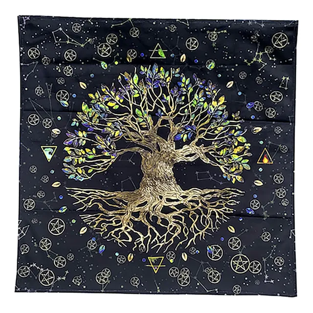 Manta Tapete Paño Para Lectura Cartas Tarot Arbol De La Vida