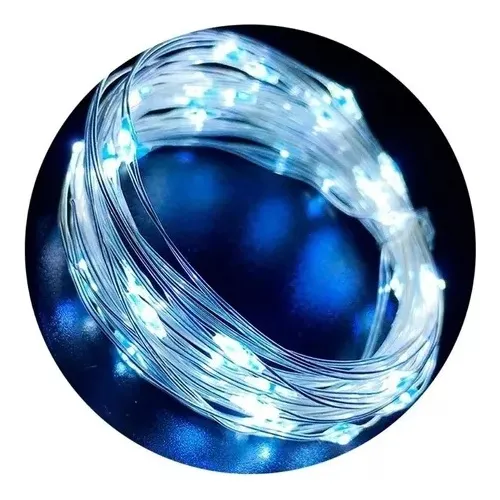 Guirnalda Hilo Alambre Cobre 50led Microled Fria Pilas 5mts