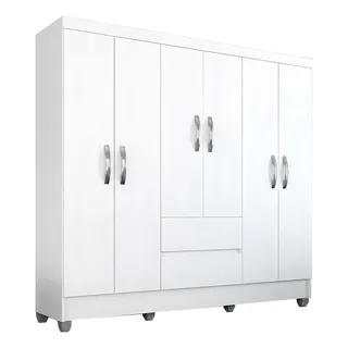 Guarda Roupa Casal Bruna 6 Portas Branco Ff Guarda Roupa Casal Bruna 6 Portas Branco Ff