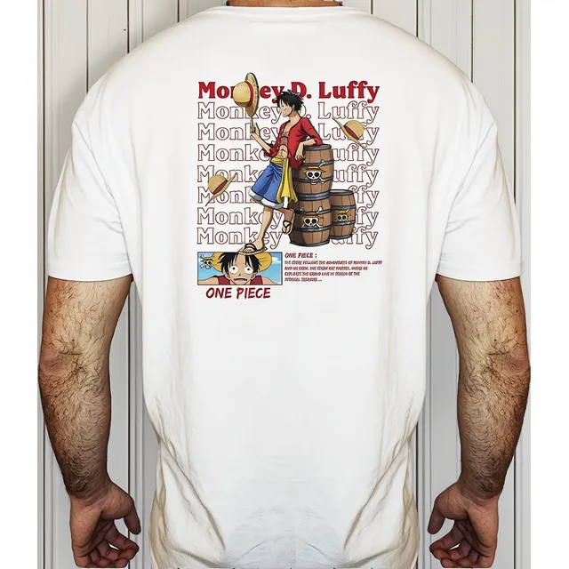 Remera Monkey D. Luffy - One Piece Aesthetic Unisex Espalda