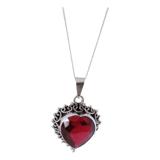Collar De Plata Joyeria Nice Dijes De Mujer Corazón Amor 3cm