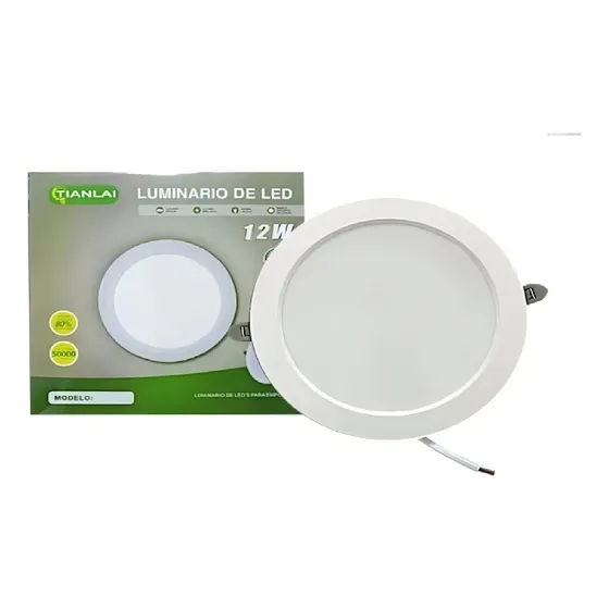 Plafon Led 12w Lampara Spot Empotra Bco S54w12 Tianlai 14cm Color Blanco