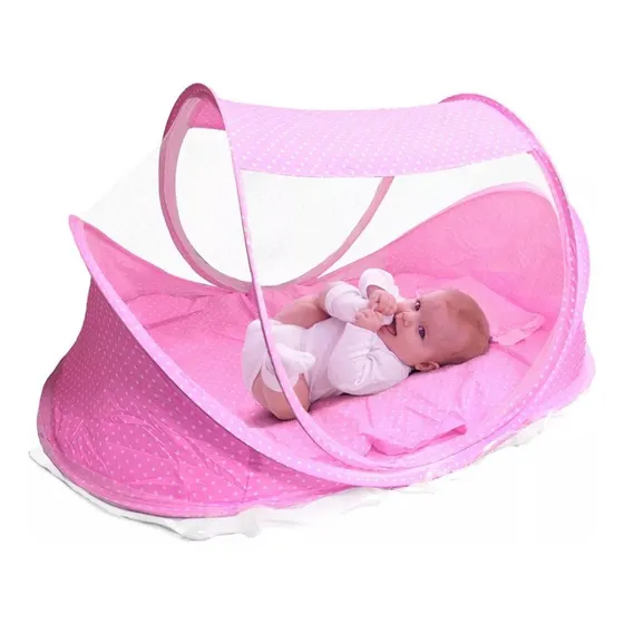 Cuna Plegable Portátil Con Mosquitera Para Bebés