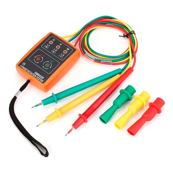 Probador Rotacion Trifasica 60v-600v Medidor Secuencia Fase