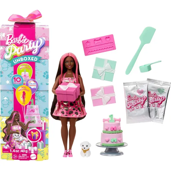 Muñeca Barbie Party, sin caja, con accesorios, serie de cumpleaños para mascotas