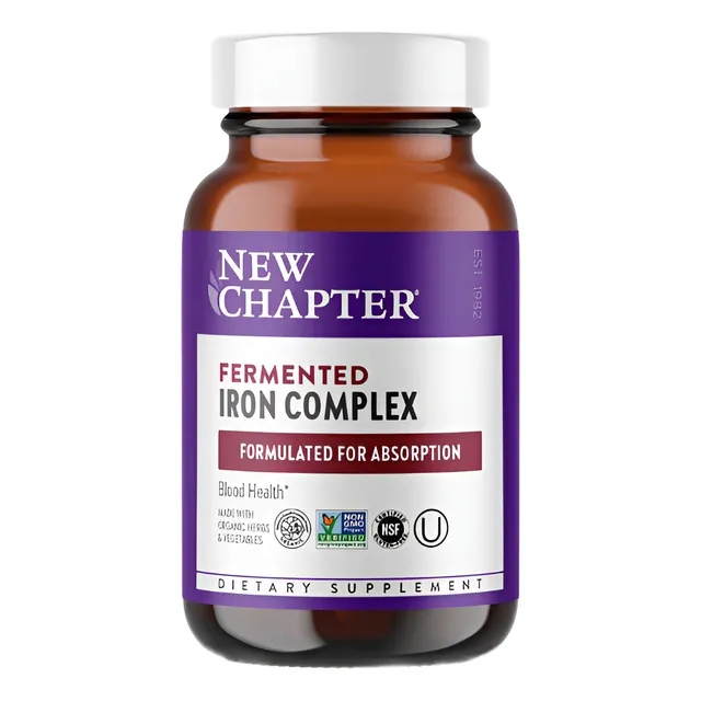 New Chapter Complejo De Hierro Fermentado 90 Caps Sabor Sin Sabor
