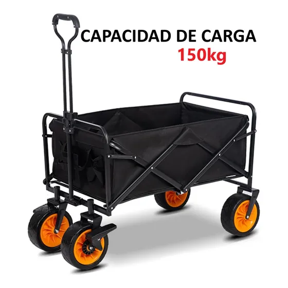 Carro Plegable Para Playa Carga Mercado Carretilla Jardin