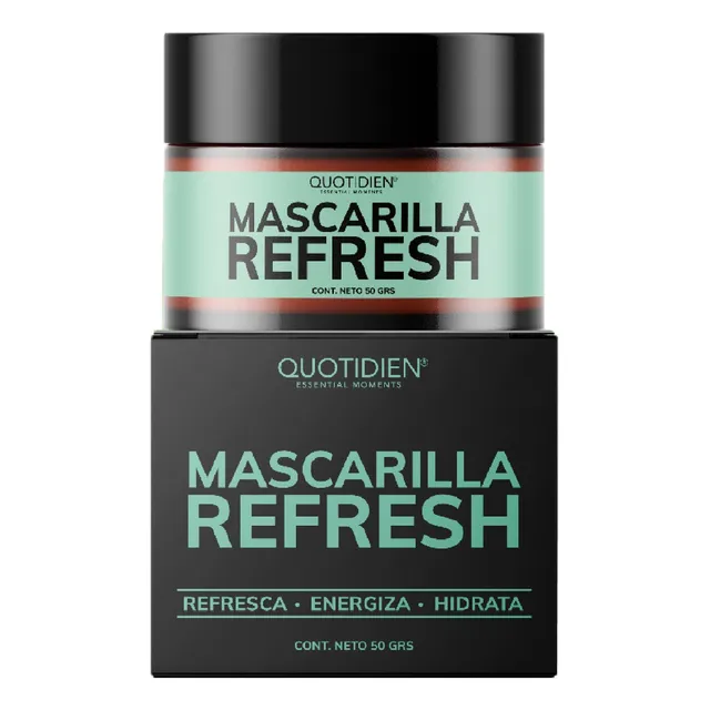 Mascarilla Facial Refresh Hidratante Con Arcillas Puras Y Aloe Vera - Skincare Cuidado Facial para Todo Tipo de Piel - Hidratacion Profunda - Revitaliza - Skin Care Ingredientes Naturales - 50g