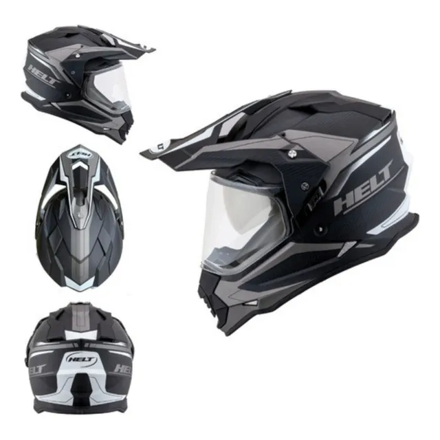 Capacete Helt Cross Vision Titanium Fosco + Oculos + Brinde