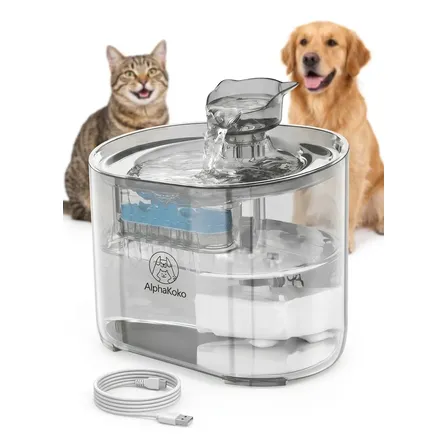 Fonte Bebedouro De Água Automático Para Pets Silenciosa 127v Transparente