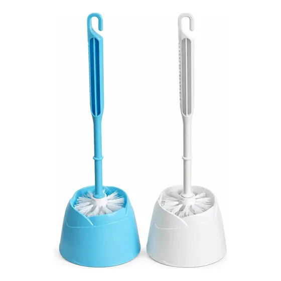 Pack 2 Escobillas Para Baño Con Soporte De Almacenamiento Escobilla Wc Con Base Cerdas Resistentes Para Limpieza De Inodoro Taza Y Water Set Accesorio Para Baño Hogar Departamento Uso Diario MRV